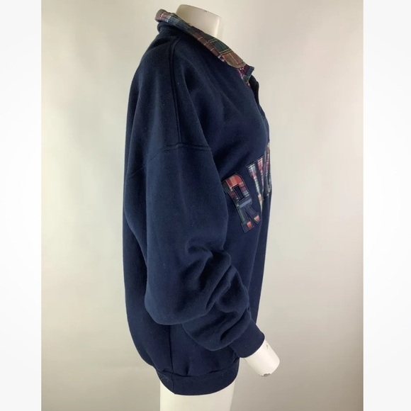 Vintage Durango Threadworks Womens Sz XL Big Letter Spell Out Sweatshirt Blue - Picture 4 of 8